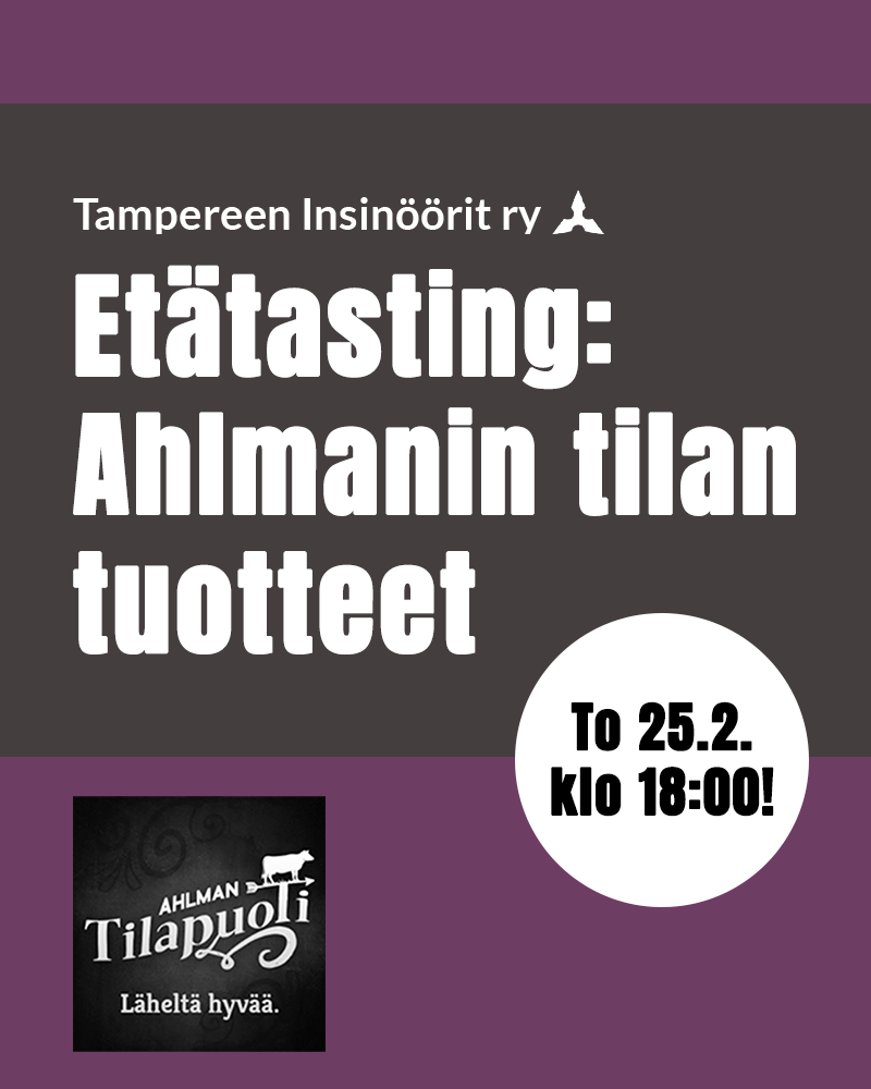 Etätasting: Ahlmanin tilan tuotteet - Tampereen Insinöörit ry